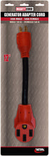 Load image into Gallery viewer, Mighty Cord Generator 30 Amp Male to RV 50 Amp Female 4 Prong Adapter Cord